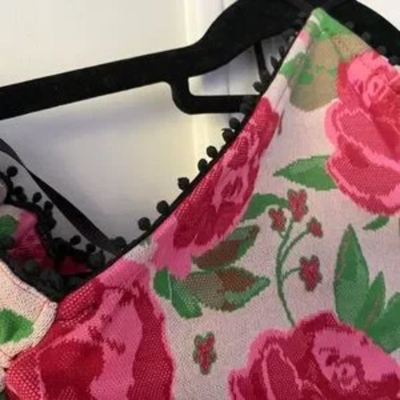 NWT Anthropologie Frida Off Shoulder Floral Halter Top in Rose Combo, XXS - Picture 7 of 13